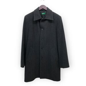 United Colors of Benetton Wool Peacoat Italy Size 44